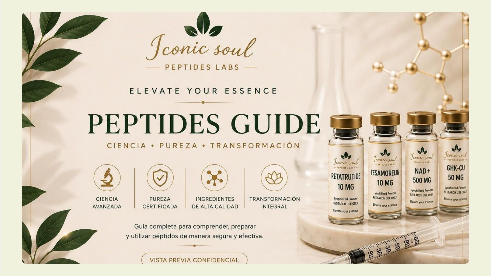 Cover of The Essential Guide by Iconic Soul Peptides Labs